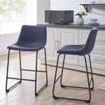Stylish Comfort: Our Review of Navy Faux Leather Counter Stools
